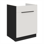 Spodní skříňka pod dřez Aria 60 ZL 1S BB - Premium Box Barva korpusu: Bílá, Barva dvířek: GR - Graphite AFM