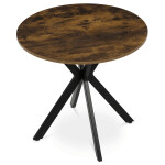 Kulatý jídelní stůl 80x80cm, mdf, old wood, HT-F4108 OLW