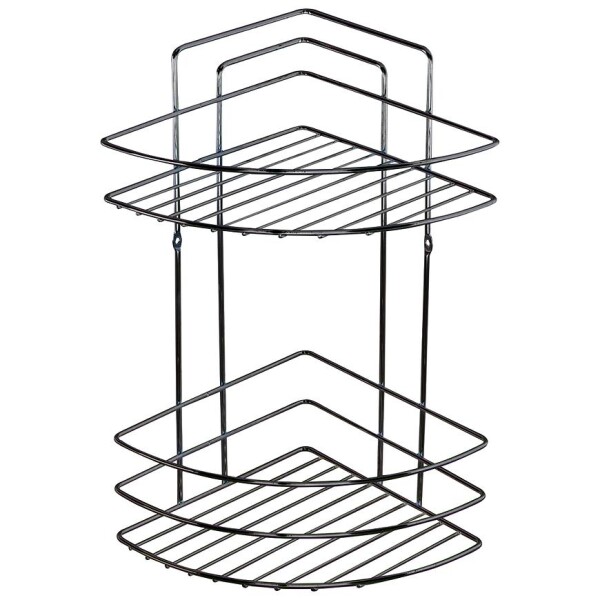 Koupelnová rohová polička dvoupatrová chromová MX0965