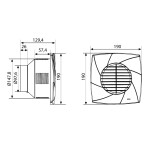 CATA - CB-100 PLUS radiální ventilátor, 25W, potrubí 100, bílá 00840000