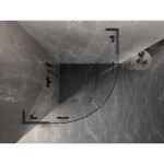 MEXEN/S - Lunar L sprchový kout čtvrtkruh křídlový 70 x 70, transparent, grafit kartáčovaná 833L-070L-070P-66-00