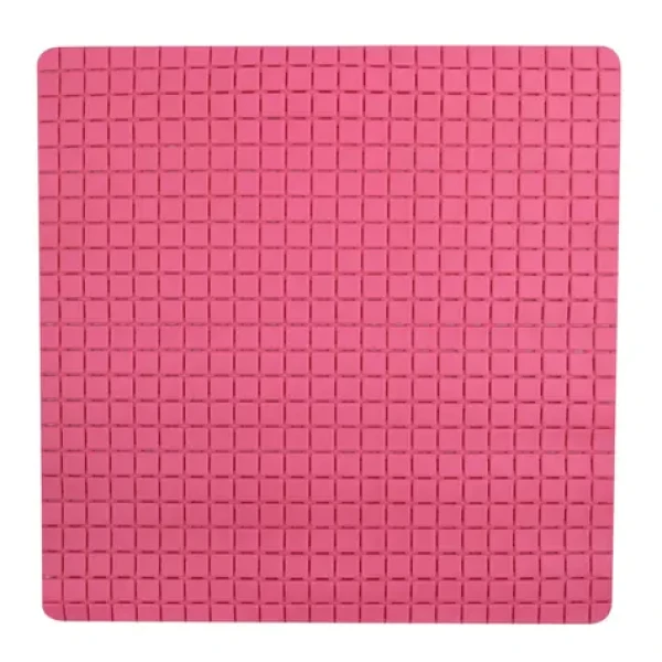 MSV Protiskluzová podložka do sprchy QUADRO Premium růžová / SBS kaučuk / 54 x 54 cm