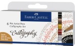 Faber - Castell Popisovač Pitt Artist Pen Caligraphy 6 ks