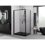 MEXEN/S - Exo sprchový kout skládací dveře 80 x 85, transparent, černá 816-080-085-70-00
