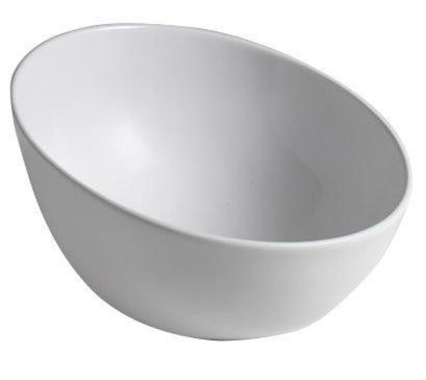 SAPHO - DOME OBLIQUO keramické umyvadlo na desku vysoké, Ø 44,5cm, bílá WH031