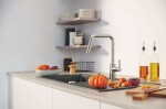 GROHE - QuickFix Start Elektronická dřezová baterie s výsuvnou sprškou, bateriové napájení, supersteel 101243DC00