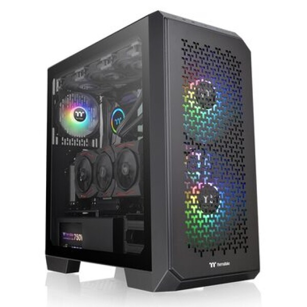 Thermaltake View 300 MX ARGB Black / E-ATX / 1x UBS C 3.2 / 2x USB 3.0 / Bez zdroje / průhledná bočnice (CA-1P6-00M1WN-00)