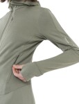Dámská merino mikina s kapucí ICEBREAKER Wmns 260 Quantum IV LS Zip Ho, Lichen velikost: S