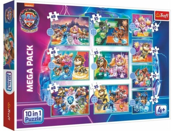 Puzzle Tlapková patrola ve velkofilmu MEGA PACK 10v1