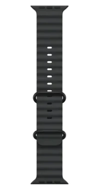 Apple Watch 49mm Oceánský řemínek Black Ocean černá / Řemínek pro Apple Watch / Fluoroelastomer / Titanová přezka (MYPD3ZM/A)