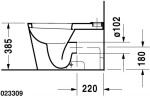 DURAVIT - Starck 1 Stojící WC kombi mísa, bílá 0233090064