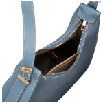 Stylová dámská koženková kabelka na rameno Agatha, džínově modrá