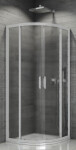 SanSwiss TOPR501000122 Sprchový kout čtvrtkruhový 100×100 cm, matný elox/durlux