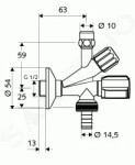 SCHELL - Comfort Kombinovaný rohový ventil s filtrem, chrom 035600699