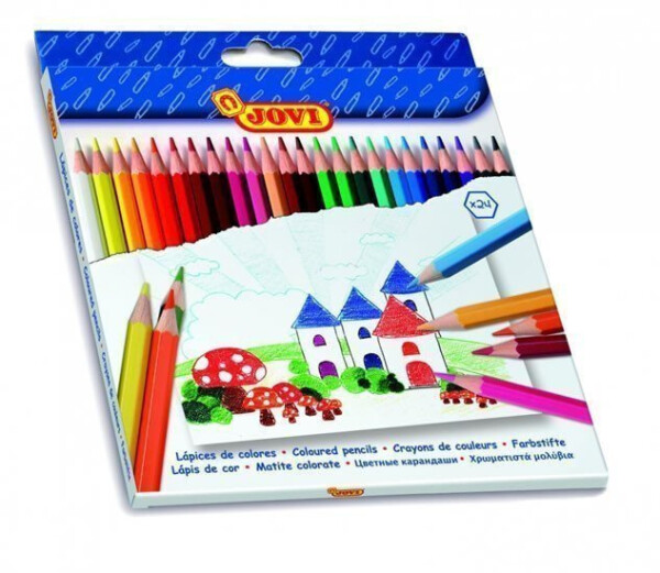 Pastelky Jovi dřevěné 24