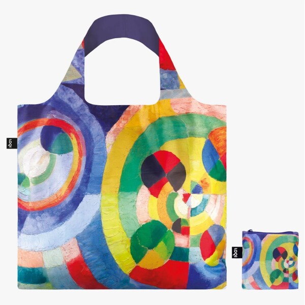 Skládací nákupní taška LOQI ROBERT DELAUNAY Circular Forms