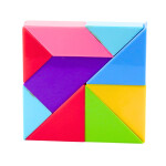 Mamido Magnetické kostky Tangram se samolepkami 9 dílků
