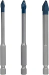 BOSCH 2608900595 HEX-9 HardCeramic / Sada vrtáků do dlaždic / keramika, sklo / 5-6-8 mm / 3 ks (2608900595)