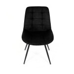 Židle jídelní, černá látka, černý kov, otočný mechanismus 90°/90° (L/P) - funkce reset