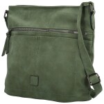 Trendy dámská koženková crossbody kabelka Tomila, tmavě zelená