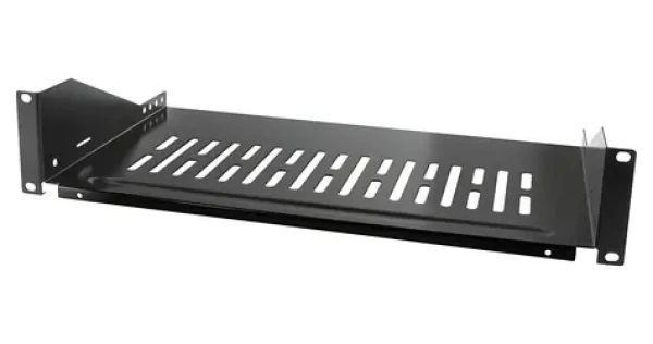 LogiLink montážní police pro RACK 19" 400 mm černá / Montážní police / 2U / nosnost 25 kg / ocel (SF2C45B)