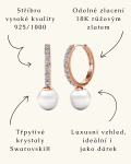 Royal Fashion stříbrné pozlacené náušnice Swarovski DES0722-RG