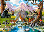 Puzzle Castorland 70 dílků premium - Zvířátka v lese