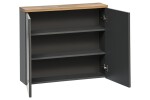 COMAD - Zrcadlová skříňka 80cm 2 dvířka BALI GRAPHITE 5907611647622