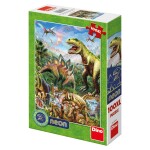 Svět dinosaurů: svítící neonové puzzle 100XL dílků - Dino