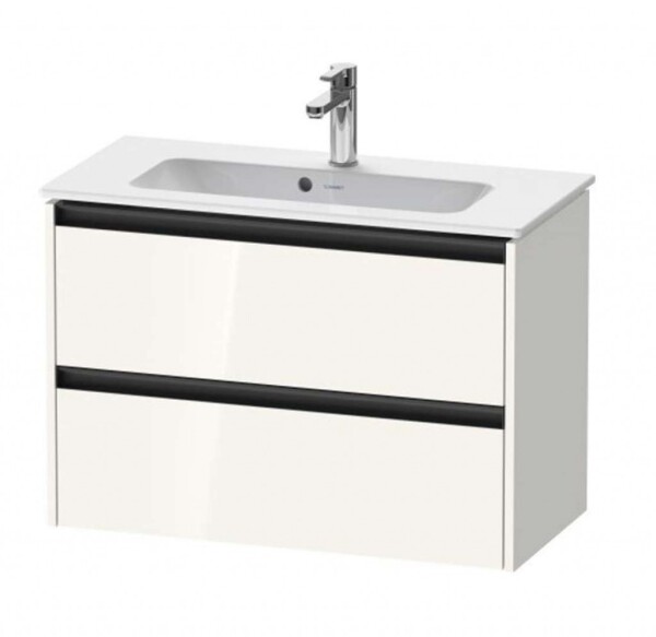 DURAVIT - Ketho.2 Umyvadlová skříňka 55x81x39 cm, 2 zásuvky, lesklá bílá K25256022220000