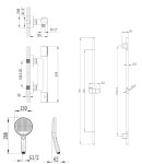 Kielle - Oudee Sprchový set s termostatickou baterií, tyčí, hadicí a sprchovou hlavicí EcoSpare, chrom 20602SNT60