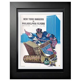 Mustang Obraz v rámu New York Rangers NHL Program Cover Ranger History vs. Philadelphia Flyers