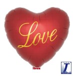 Balónek srdce červené Love 63 cm Balónek srdce červené Love 63 cm