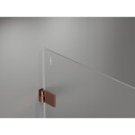 MEXEN/S - Lunar-B sprchový kout dveře křídlové pravá 100 x 100, transparent, růžové zlato 832-100-100-60-00-P