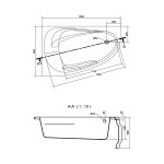 CERSANIT - VANA JOANNA NEW LEVÁ 150X95 cm S301-167