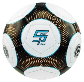 SPORTTEAM Fotbalový míč S2 černo-oranžový / Vel. 5 / PVC třívrstvý / Strojově šitý