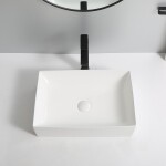 Erga Elsa, umyvadlo na desku 500x395x140 mm, bílá lesklá, ERG-V03-9506-WH