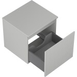 MEXEN/S - Rivel koupelnová skříňka pod umyvadlo 50 cm s deskou, 1 šuplík, reliéf , šedá mat 91A20-05047-1-BFC62