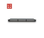 LYNX 19" patch panel 24-port, FTP Cat6a, 50µ, stíněný, černý EDF_10103087
