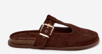 Dámské nazouváky 2831 hnědé - Ideal Shoes 40