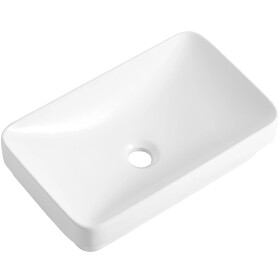 CERANO - Umyvadlo keramické Kiana - polozápustné a na desku - bílá lesklá - 50x31 CER-667900
