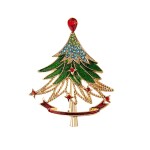 Vánoční brož Swarovski Elements Fionnita - vánoční stromeček, Barevná/více barev