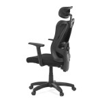 Židle kancelářská, nastavitelný podhlavník, potah černá síťovina mesh, mechanika permanent kontakt
