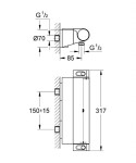 GROHE - Grohtherm 2000 Termostatická sprchová baterie, chrom 34469001