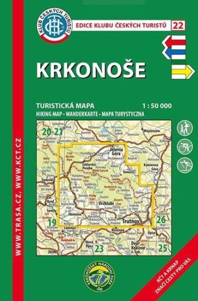 KČT 22 Krkonoše 1:50T Turistická mapa, 11. vydání