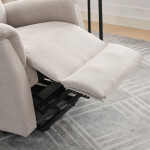 Polohovací křeslo, elektrické zabudované ovládání, béžová, látka, TV-929 CRM2