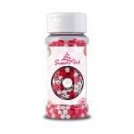 SweetArt cukrové perly červené a bílé 5 mm (80 g)