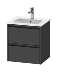 DURAVIT - Ketho.2 Umyvadlová skříňka 55x51x42 cm, 2 zásuvky, grafit mat K25261049490000