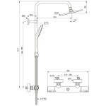 IDEAL STANDARD - CeraTherm Sprchový set T50 s termostatem, 20 cm, 3 proudy, chrom A7225AA