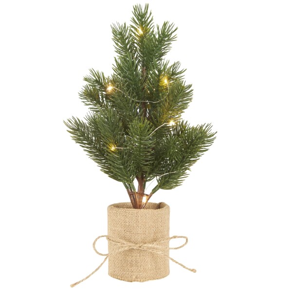 STAR TRADING Dekorativní svítící stromeček Tree Bodal 35 cm, zelená barva, plast